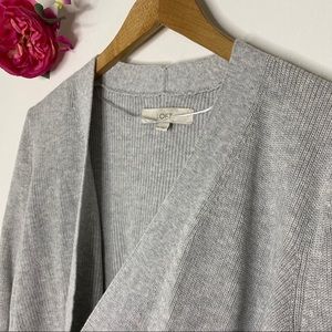Loft Grey 100% Cotton Open Faced Cardigan
